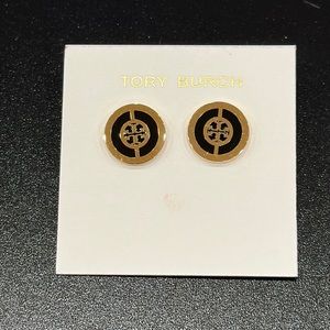 Tory Burch split circle enamel stud earrings